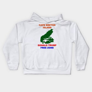 Cape Breton Island Donald Trump Free Zone Kids Hoodie